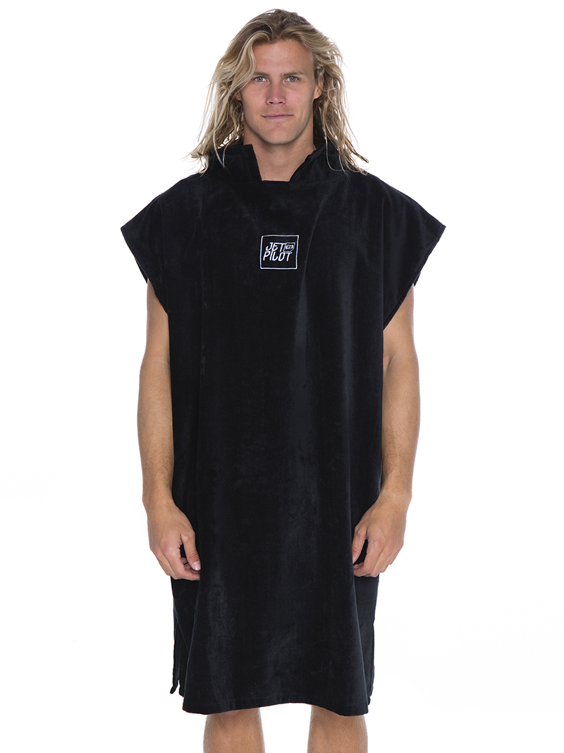 Jet Pilot Hooded Towel Adult Black Mac’s Waterski