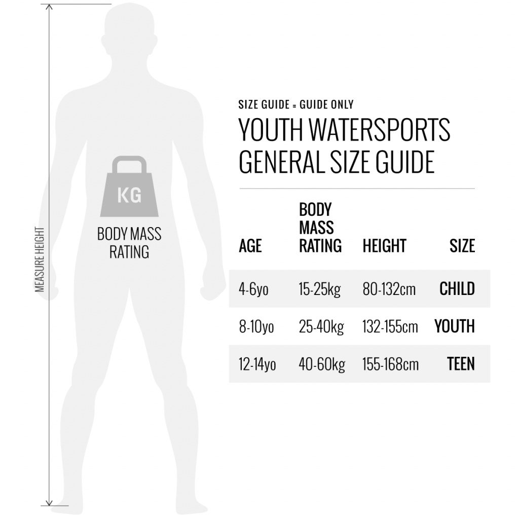 sizeguideyouthwatersports Mac’s Waterski