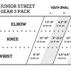 Protec size chart Jnr Pads Protec size chart Jnr Pads