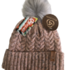 Ladies_Plaid_Lined_Beanie_Salmon Ladies_Plaid_Lined_Beanie_Salmon