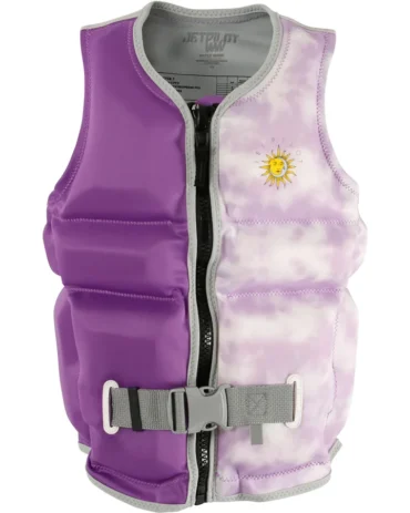 Jet Pilot X1 Girls Youth Neo Vest Purple Front 2023