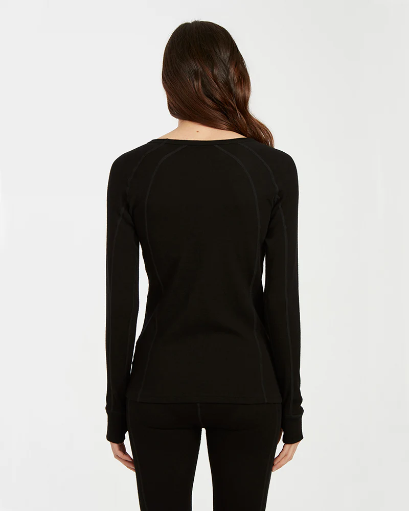 XTM Merino Thermal Top Womens 230 Black - Image 3