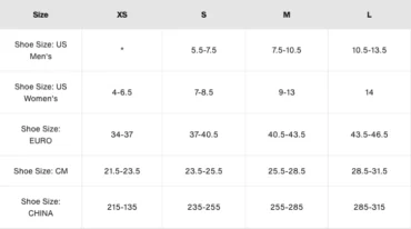 Burton Sock Sizing