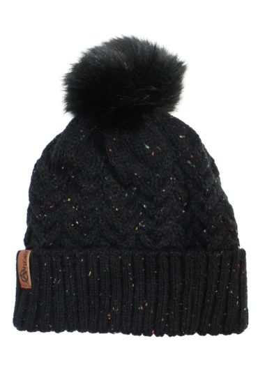 Anticorp_Beanie_Ladies_Plaid_Lined_Black Anticorp_Beanie_Ladies_Plaid_Lined_Black