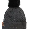 Anticorp_Beanie_Ladies_Plaid_Lined_Charcoal Anticorp_Beanie_Ladies_Plaid_Lined_Charcoal