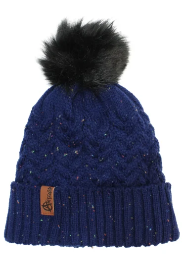 Anticorp_Beanie_Ladies_Plaid_Lined_Navy Anticorp_Beanie_Ladies_Plaid_Lined_Navy