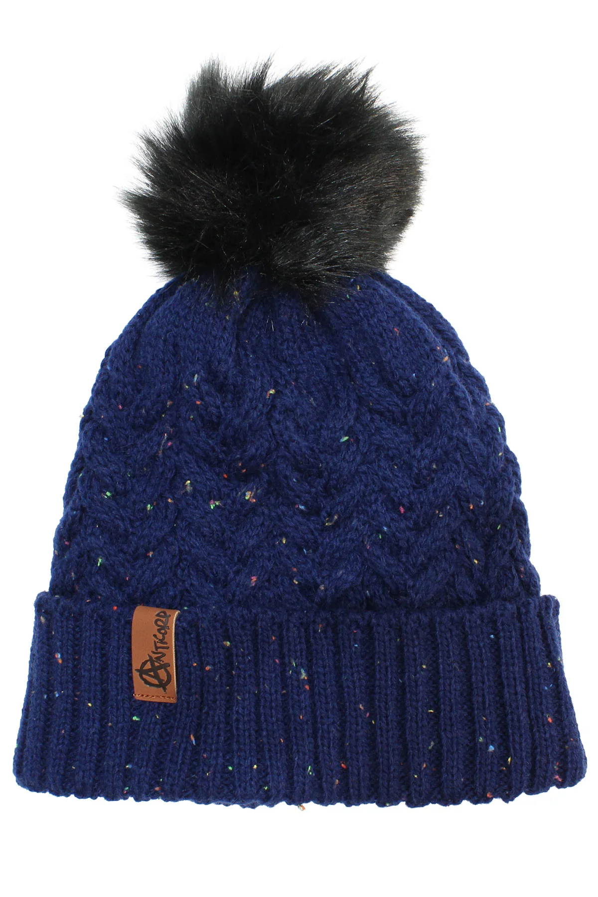 Anticorp_Beanie_Ladies_Plaid_Lined_Navy Anticorp_Beanie_Ladies_Plaid_Lined_Navy