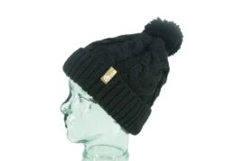 Anticorp Beanie Ladies Cable Lined Black