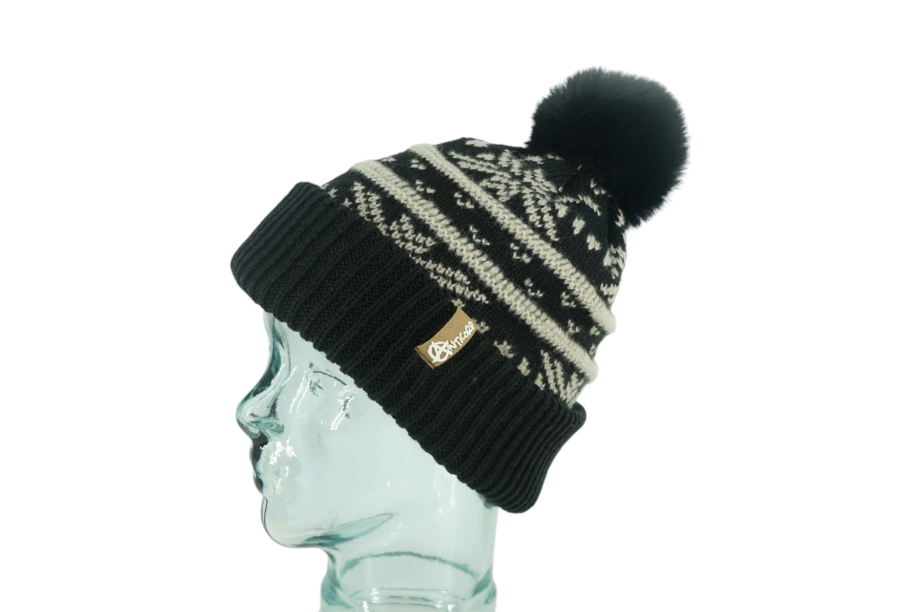 anticorp-ladies_jacquard-beanie-black-grey anticorp-ladies_jacquard-beanie-black-grey