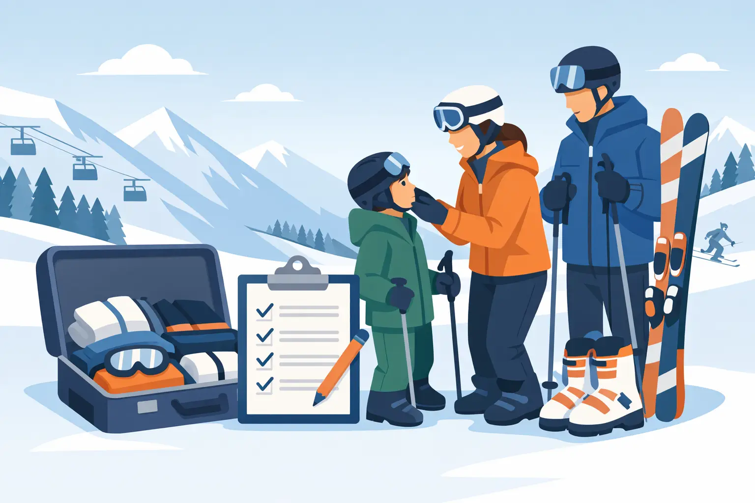 Family Ski Hire Checklist for Snow Trips