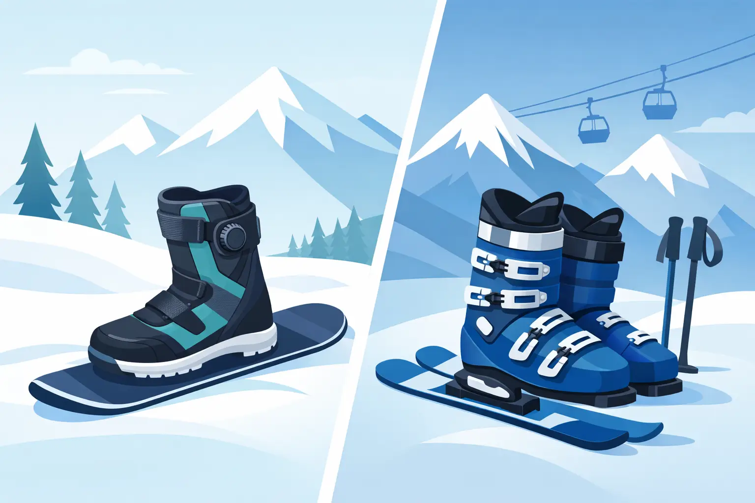 Snowboard Boots vs Ski Boots for First Timers