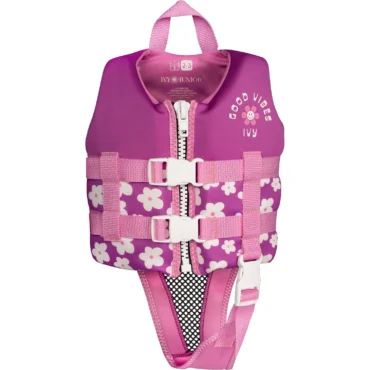 IVY Junior Girls Vest Purple Flowers 2027a