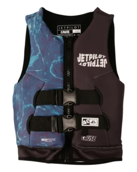 Jet Pilot Cause Boys F/E Youth Eco Vest Black/Blue 2027
